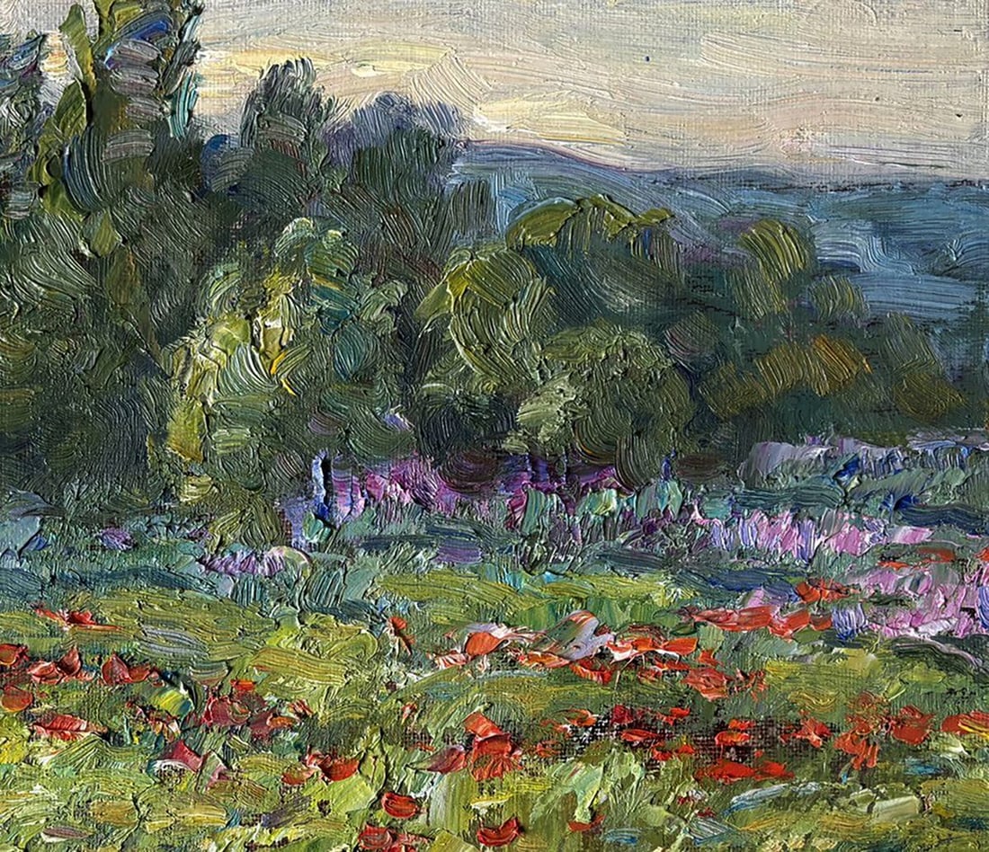 Oil painting Summer poppy meadow Ivan Kovalenko - 3