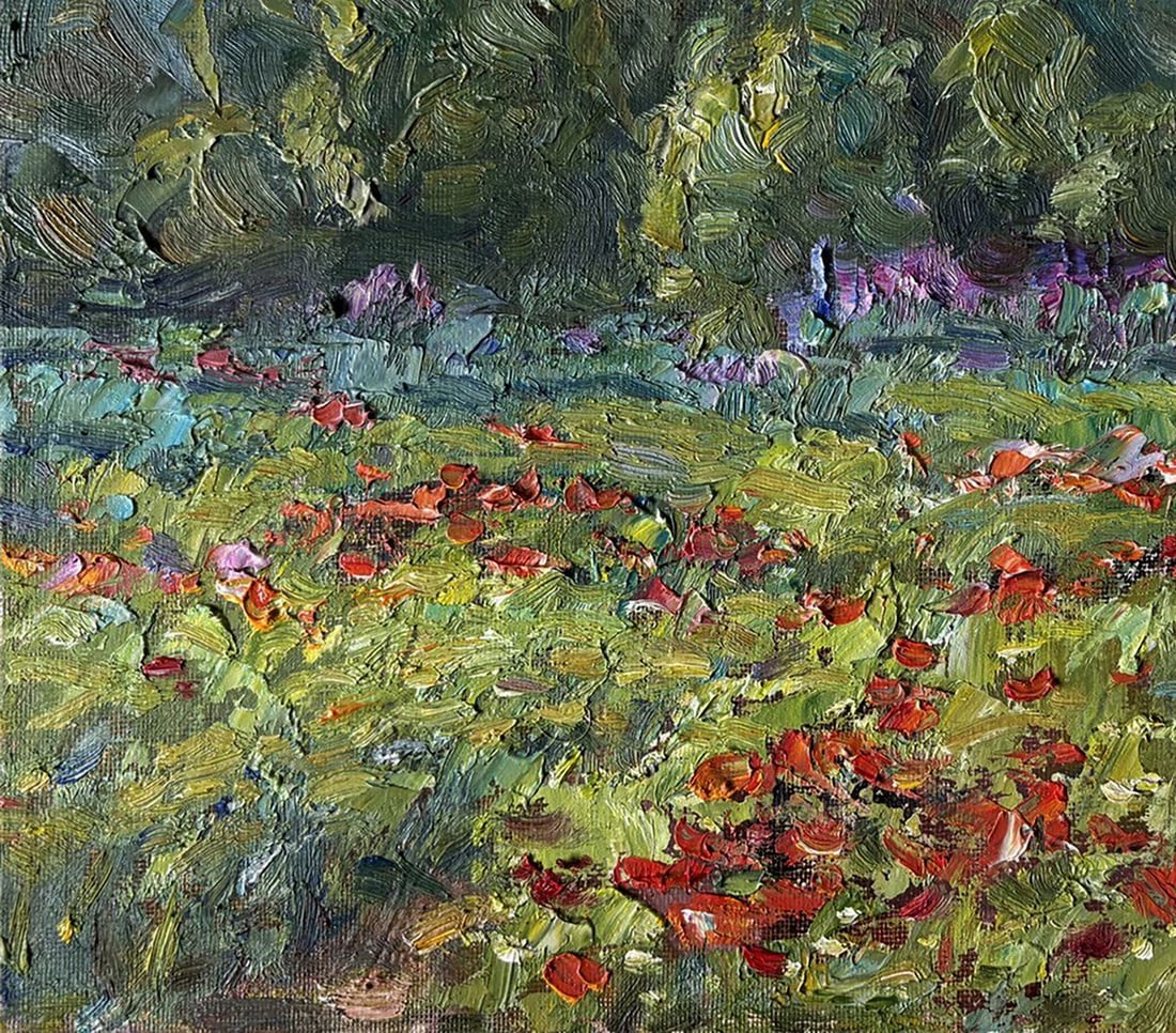 Oil painting Summer poppy meadow Ivan Kovalenko - 4
