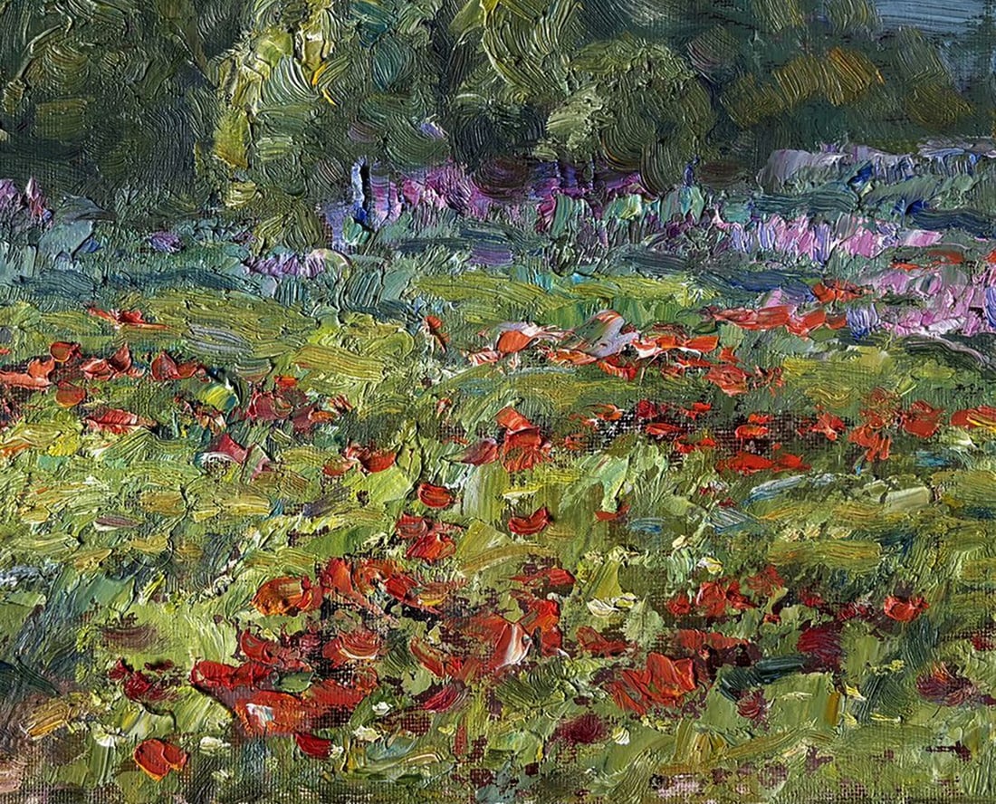 Oil painting Summer poppy meadow Ivan Kovalenko - 5