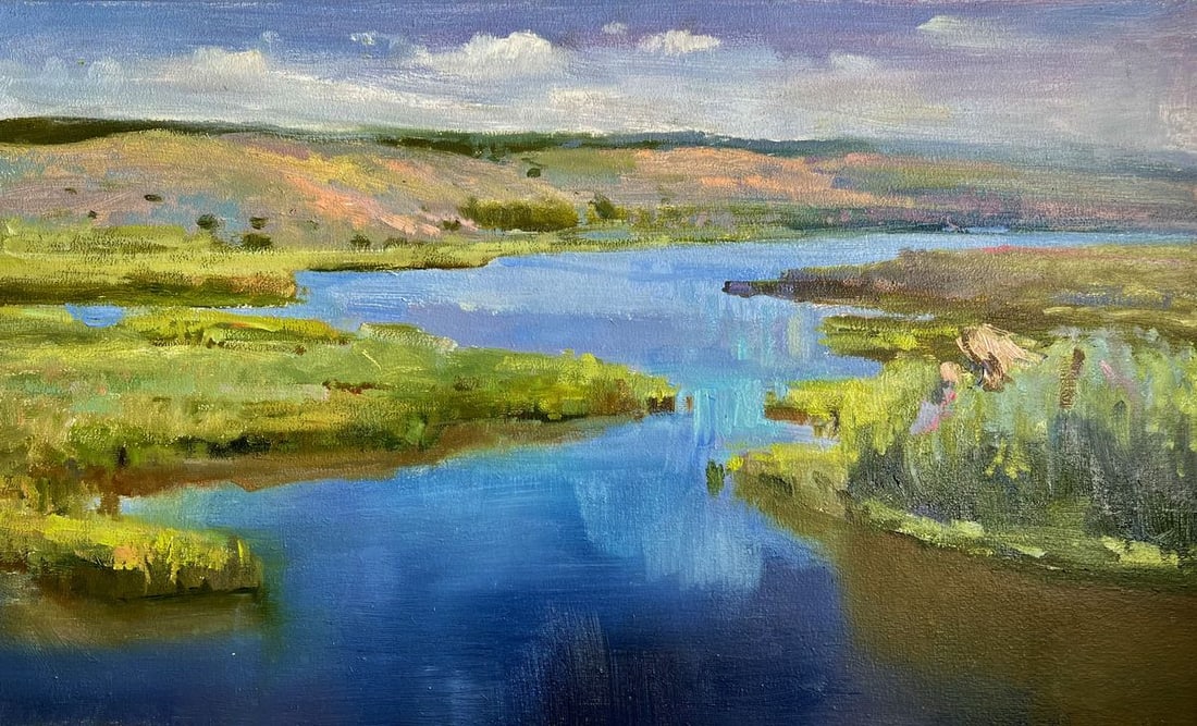 Oil painting Bright sunny summer day Tatyana Derdey - 3