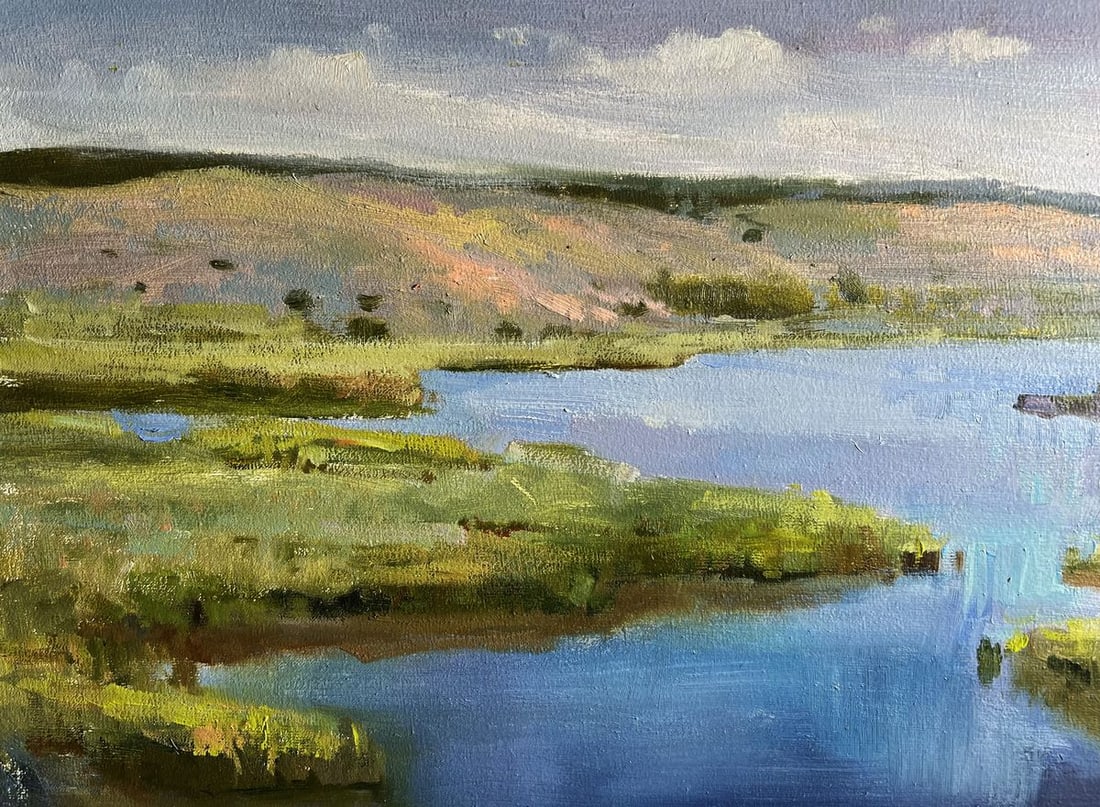 Oil painting Bright sunny summer day Tatyana Derdey - 4