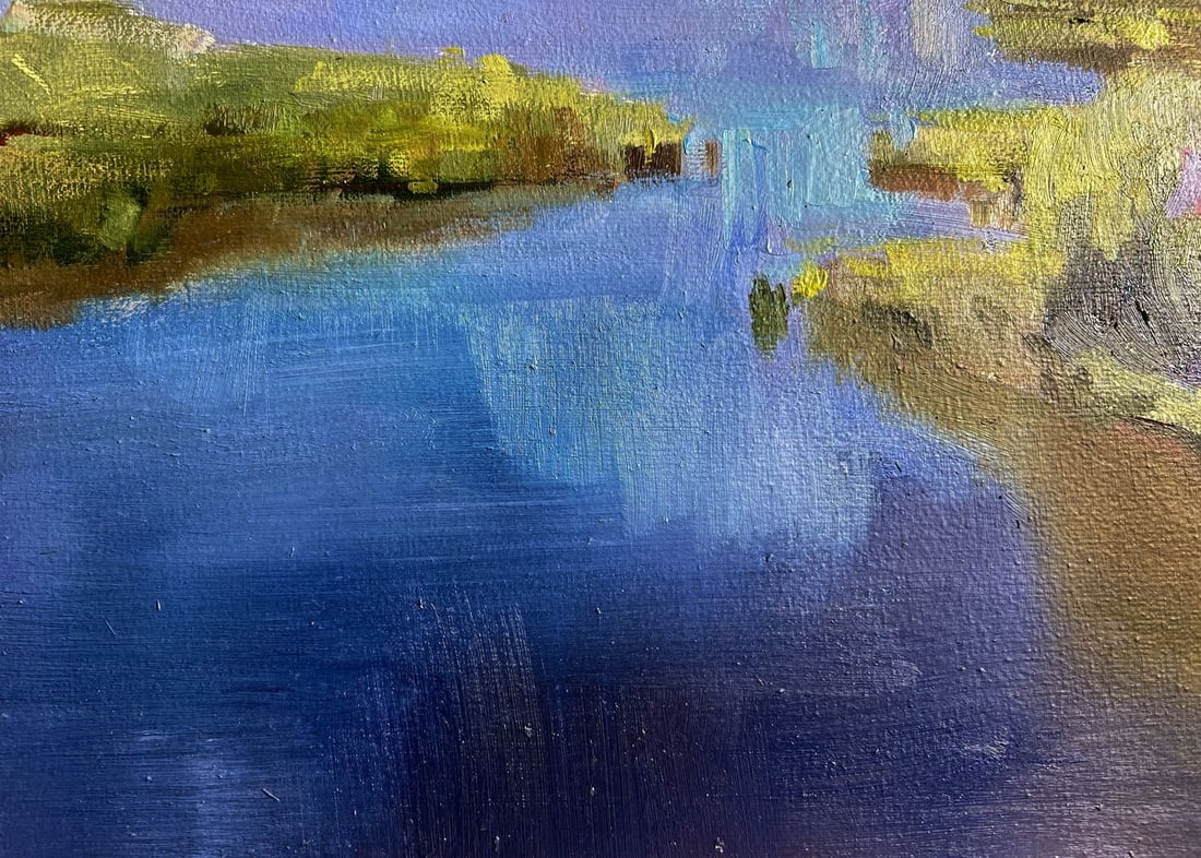 Oil painting Bright sunny summer day Tatyana Derdey - 8