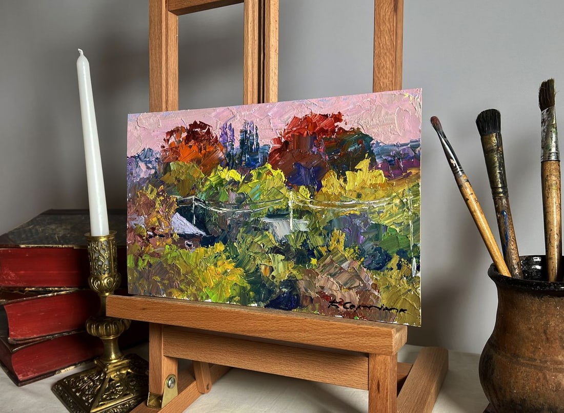 Oil painting Crimson Autumn Boris Serdyuk - 2