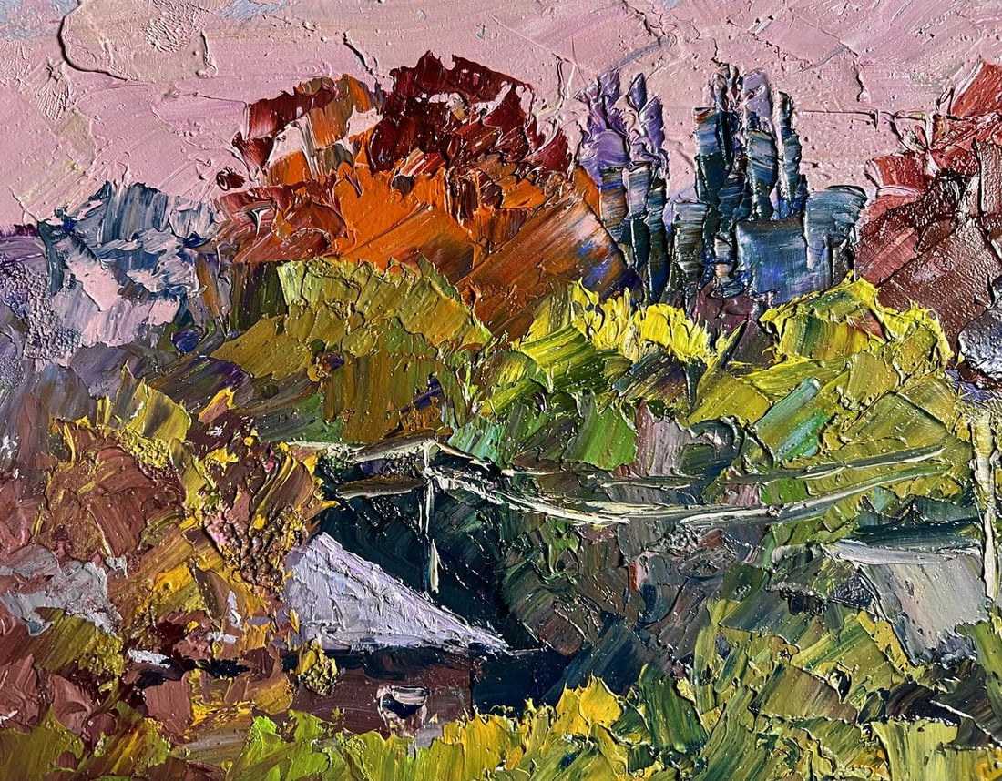 Oil painting Crimson Autumn Boris Serdyuk - 4