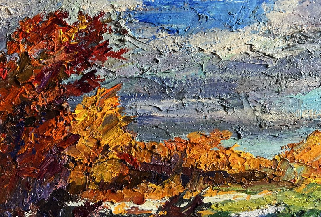 Oil painting The first snow fell Boris Serdyuk - 5