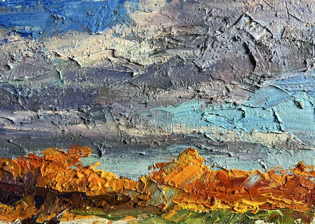 Oil painting The first snow fell Boris Serdyuk - 6