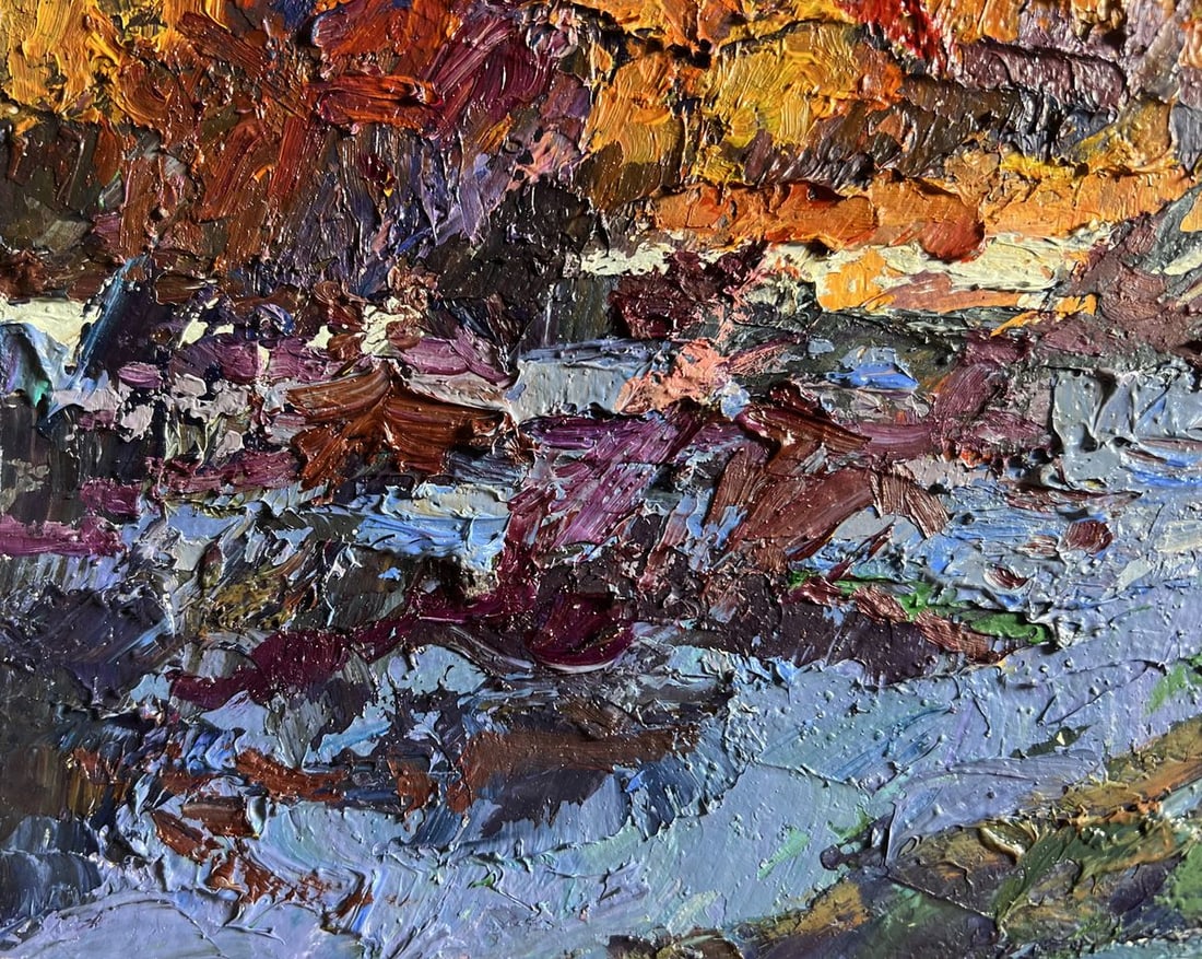 Oil painting The first snow fell Boris Serdyuk - 8