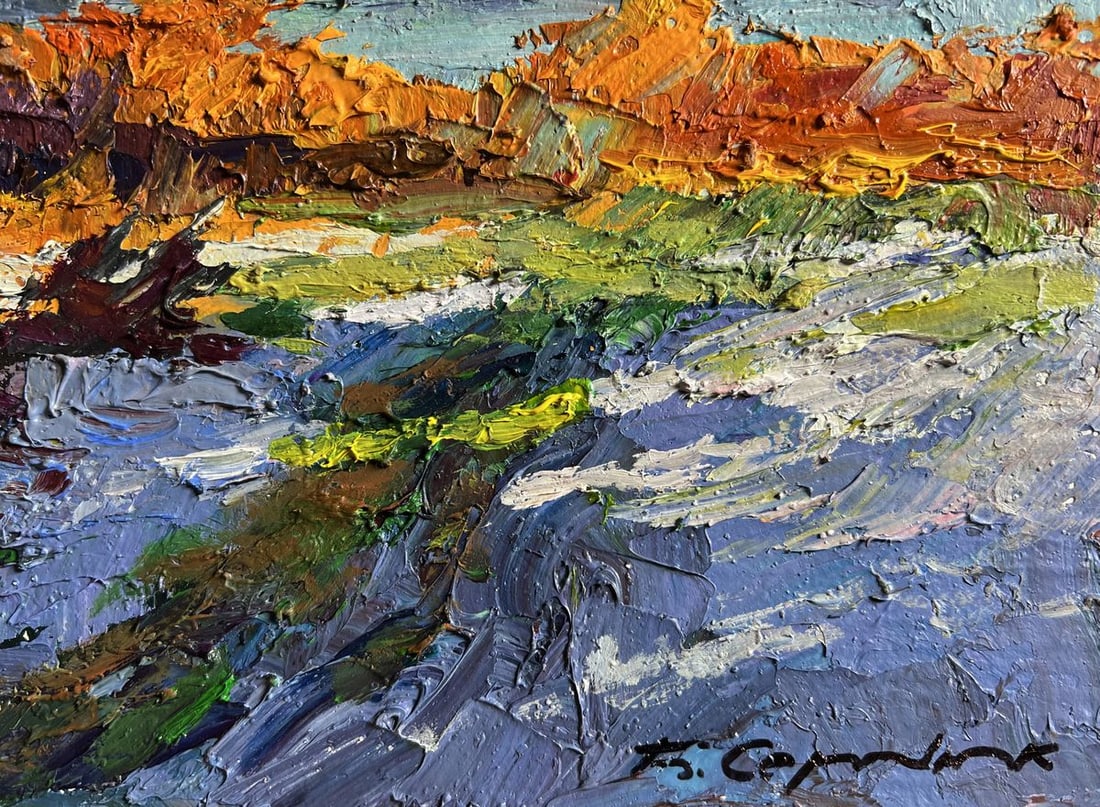 Oil painting The first snow fell Boris Serdyuk - 9