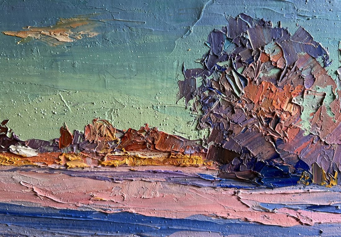 Oil painting Pink morning in winter Boris Serdyuk - 5