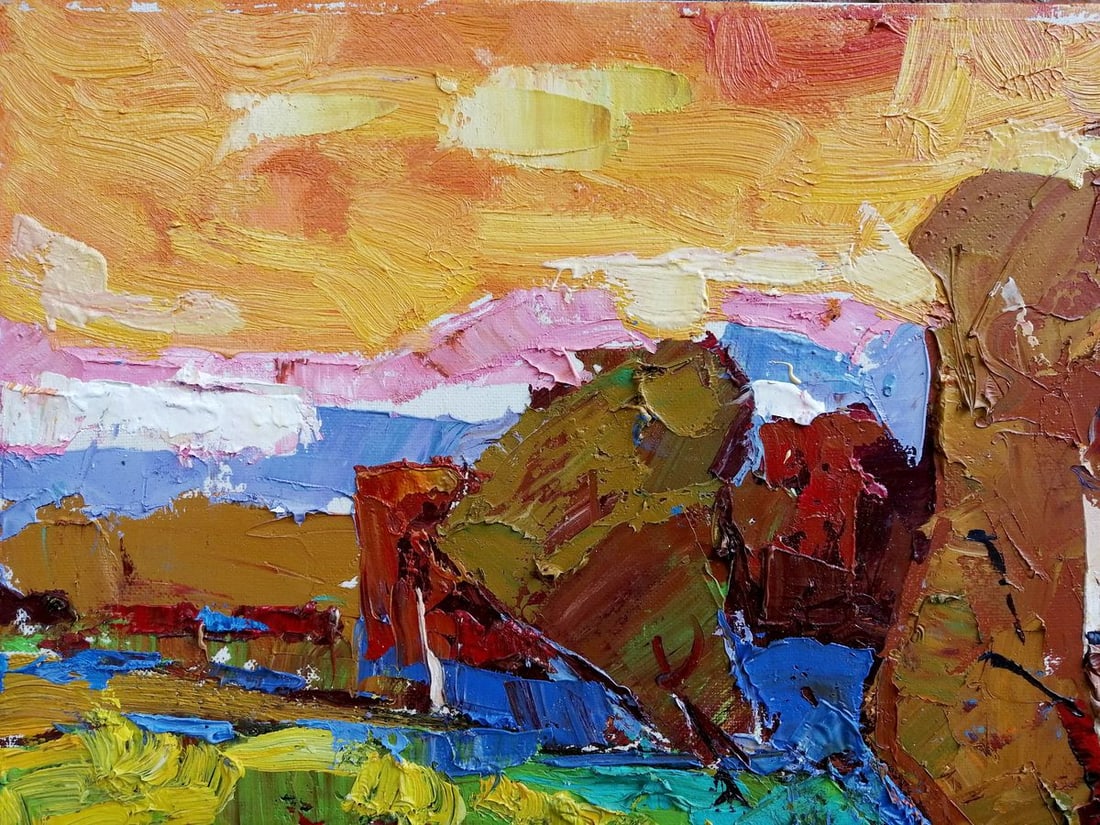 Oil painting Evening sunset Kalenyuk Alex - 4