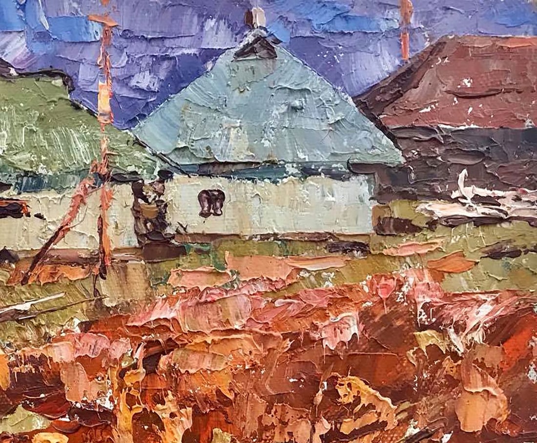 Oil painting Road to the village Kalenyuk Alex - 3