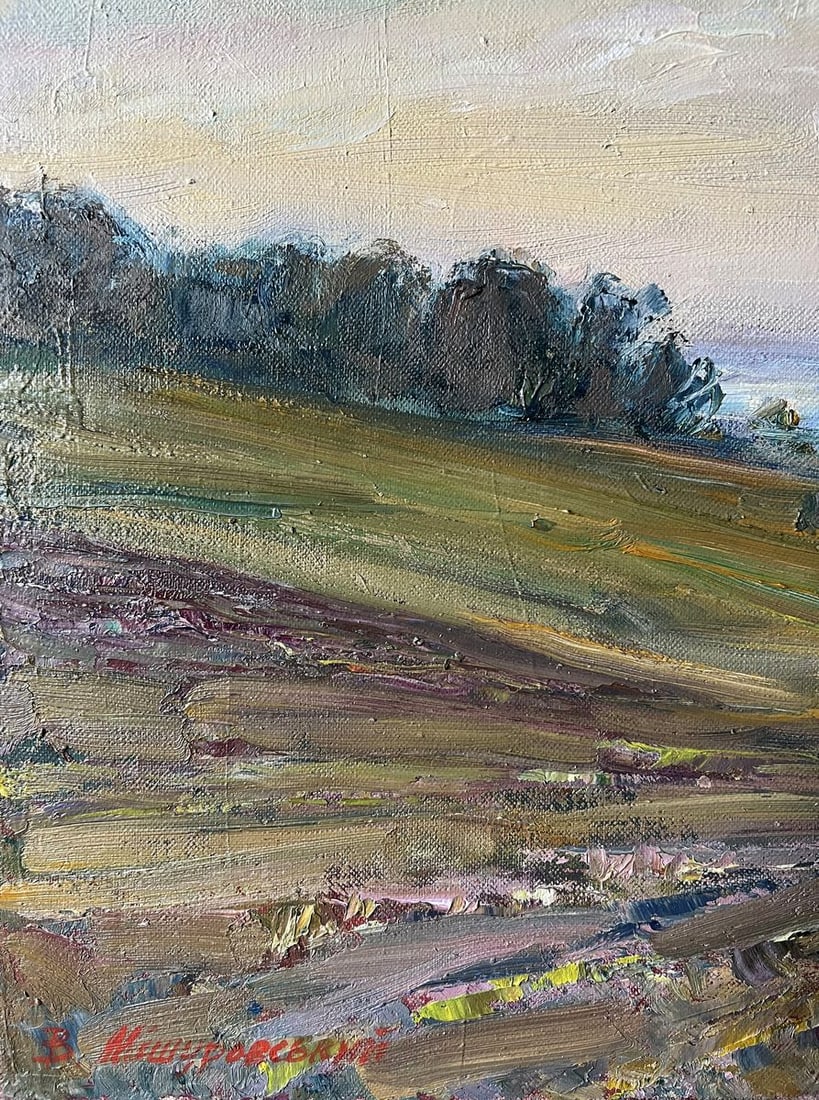 Oil painting Autumn evening on the road V. Mishurovsky - 4