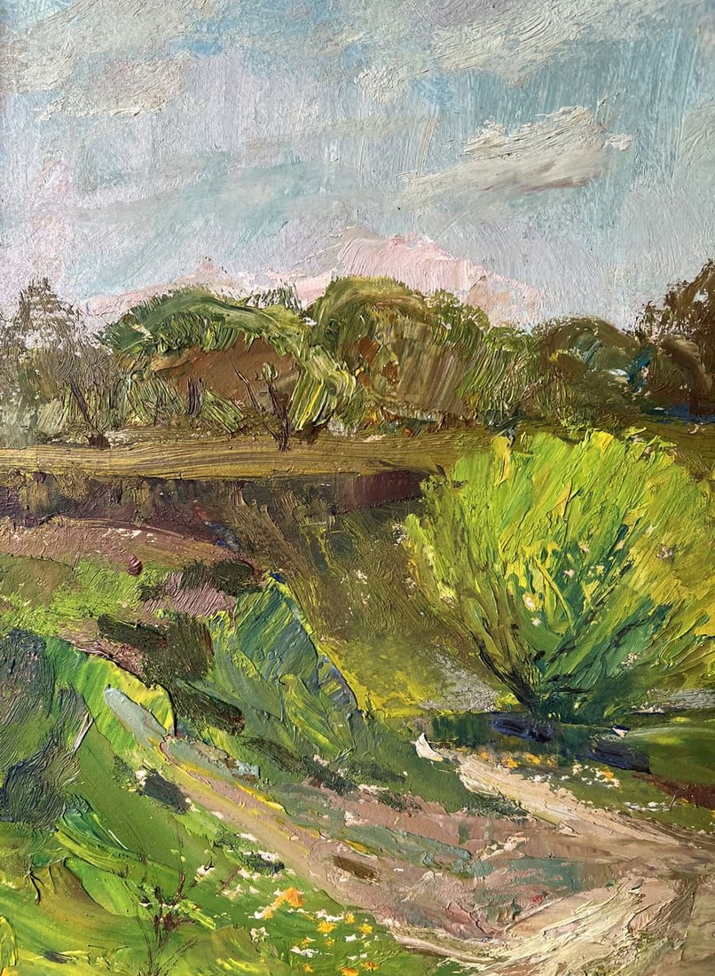 Oil painting Spring fishing V. Mishurovsky - 3