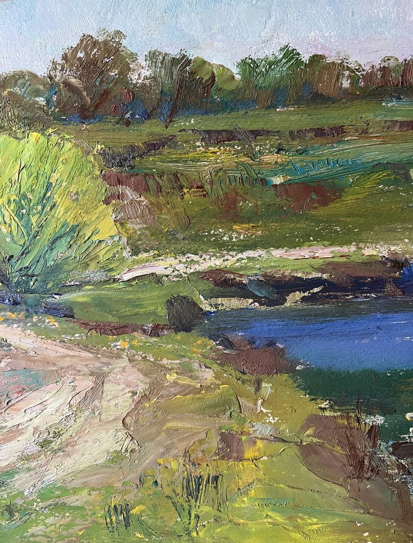 Oil painting Spring fishing V. Mishurovsky - 7