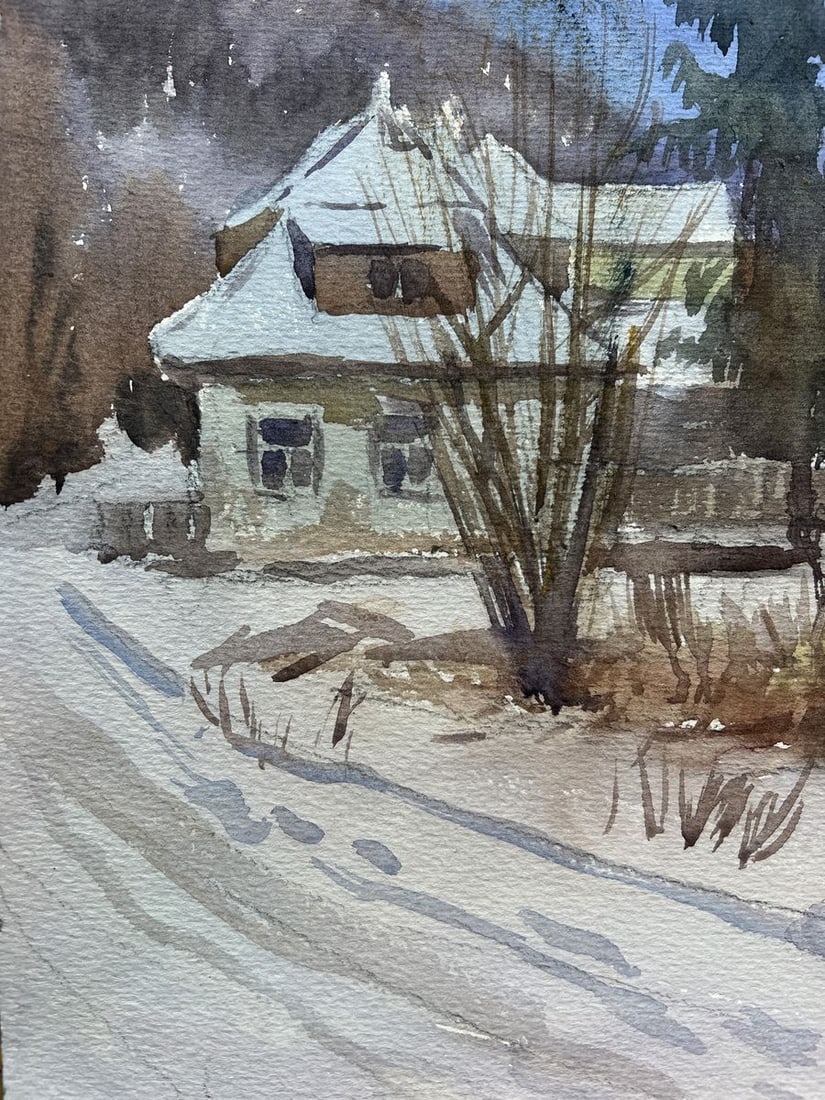 Watercolor painting Church in Yaremche V. Mishurovsky - 3