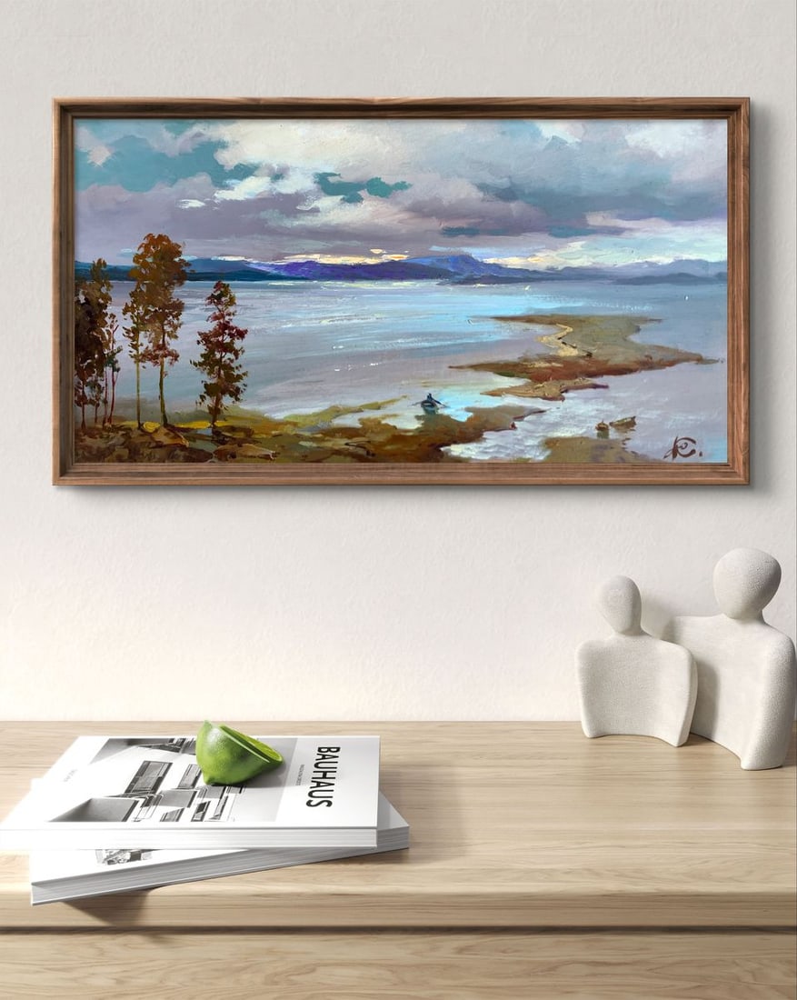 Oil painting The river washes the mountains Yuriy Suprunchuk - 2