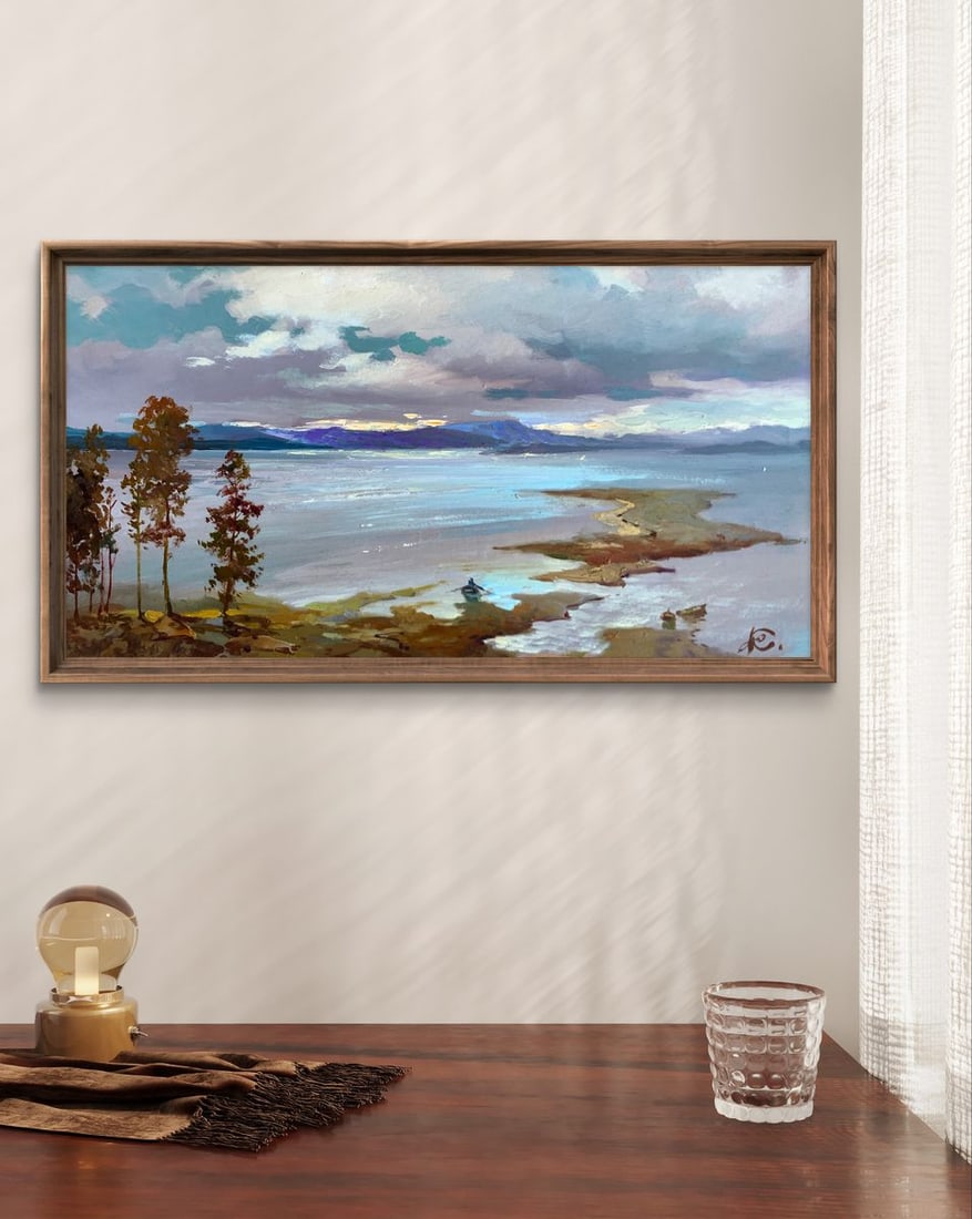 Oil painting The river washes the mountains Yuriy Suprunchuk - 3