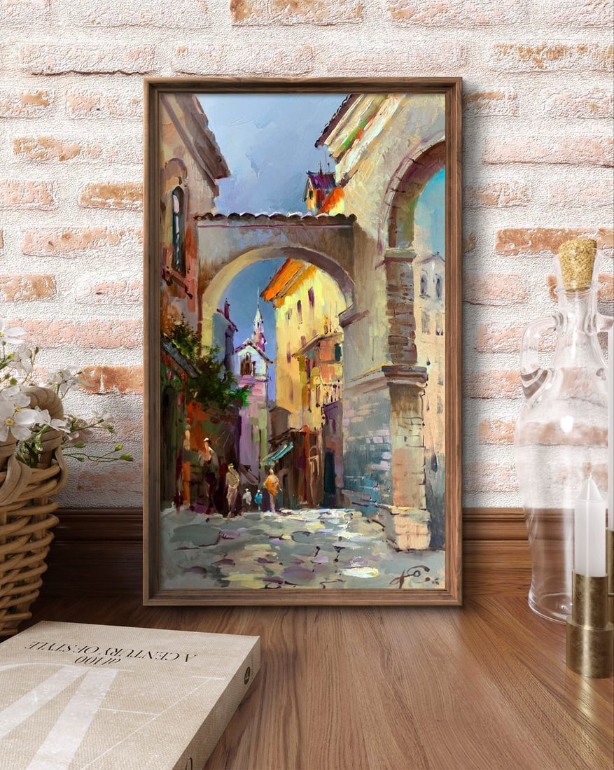 Oil painting Old streets of the city Yuriy Suprunchuk - 2