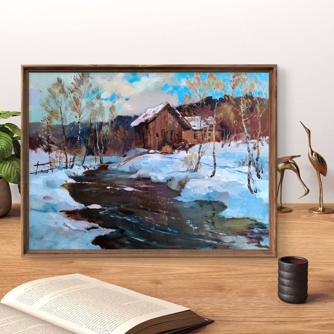 Oil painting After the night snowstorm Yuriy Suprunchuk - 2