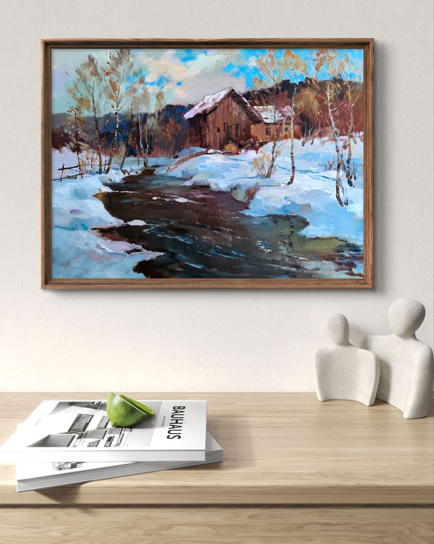 Oil painting After the night snowstorm Yuriy Suprunchuk - 3