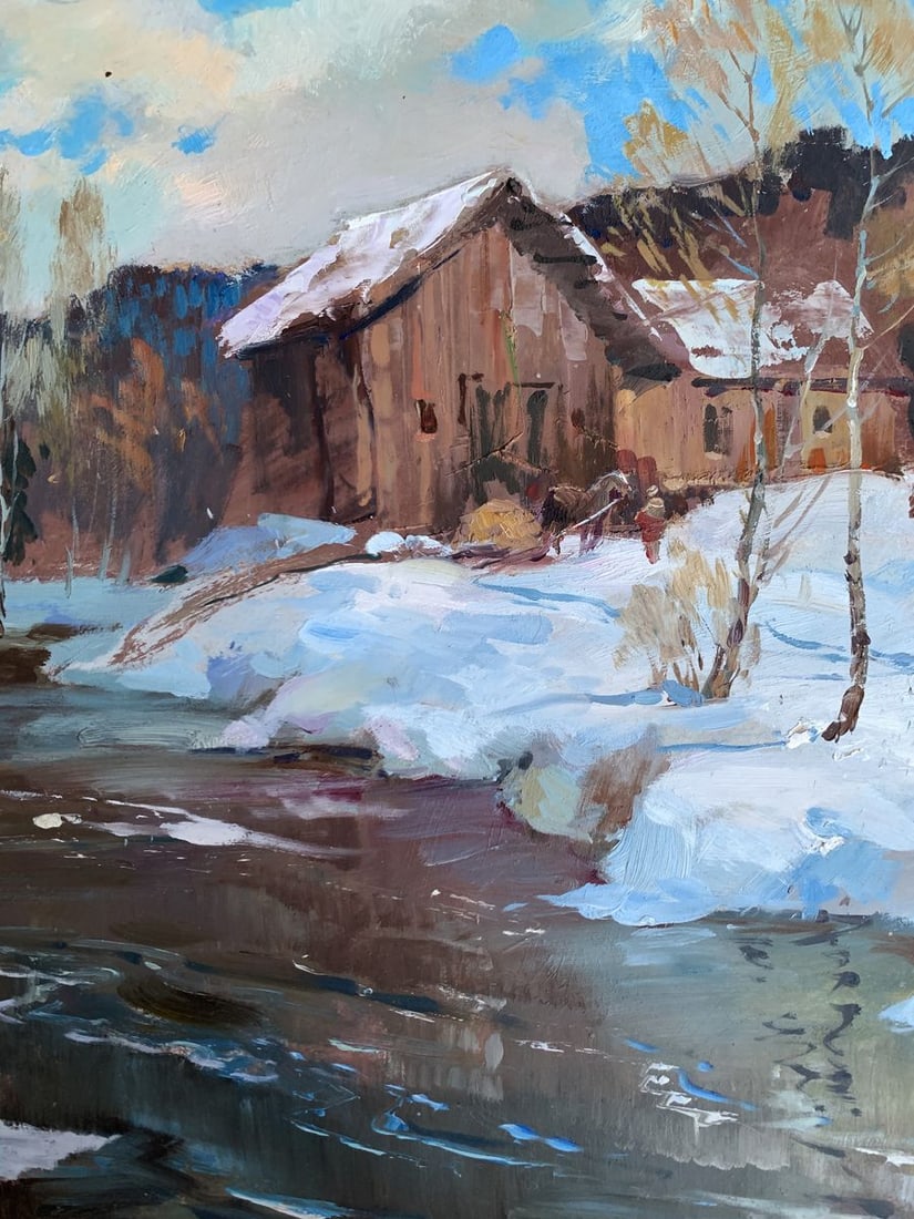 Oil painting After the night snowstorm Yuriy Suprunchuk - 8