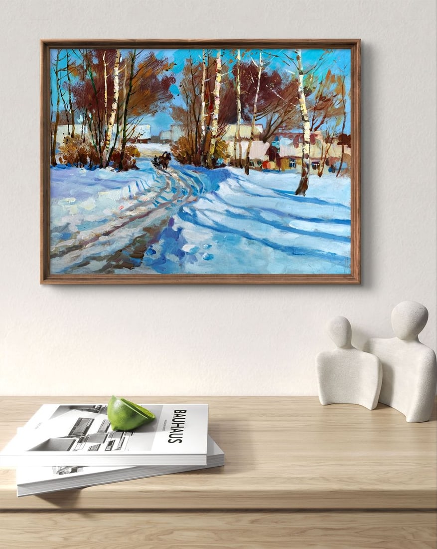 Oil painting Sunny winter day Yuriy Suprunchuk - 2