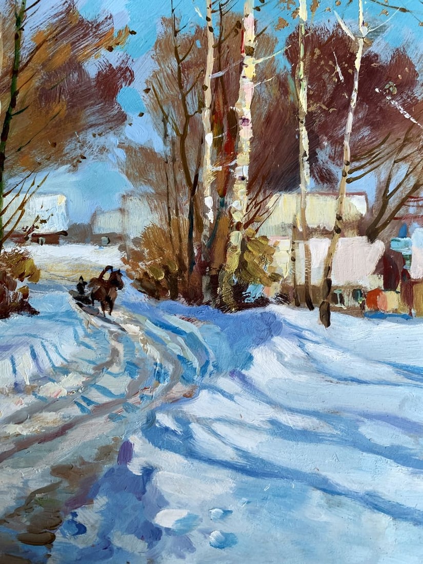 Oil painting Sunny winter day Yuriy Suprunchuk - 6