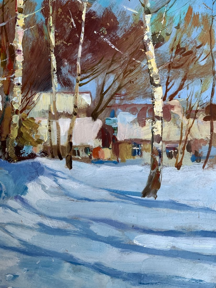 Oil painting Sunny winter day Yuriy Suprunchuk - 9