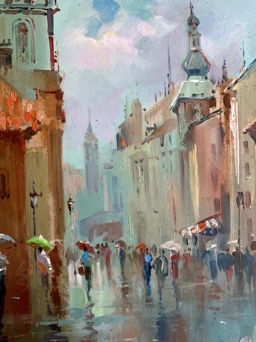 Oil painting Dynamics of urban life Yuriy Suprunchuk - 10