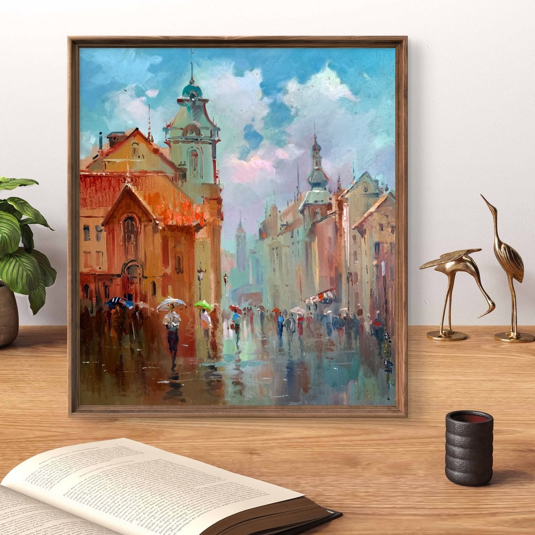 Oil painting Dynamics of urban life Yuriy Suprunchuk - 3