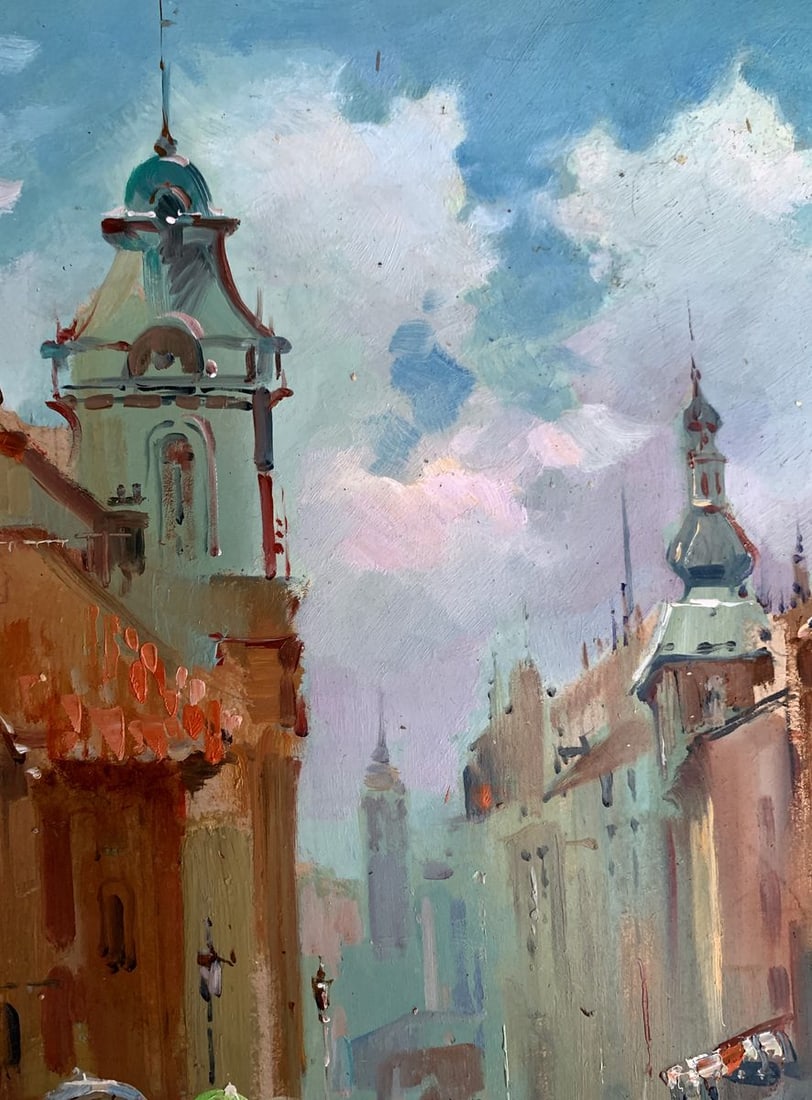 Oil painting Dynamics of urban life Yuriy Suprunchuk - 7