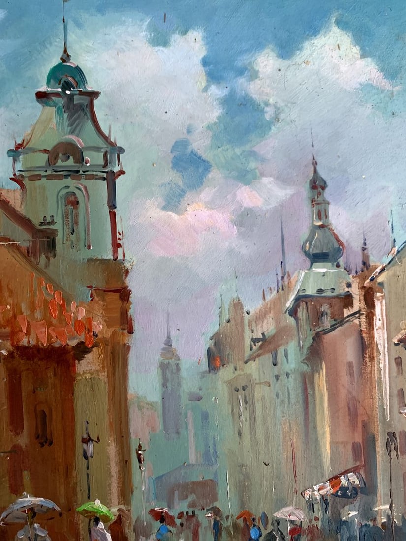 Oil painting Dynamics of urban life Yuriy Suprunchuk - 8