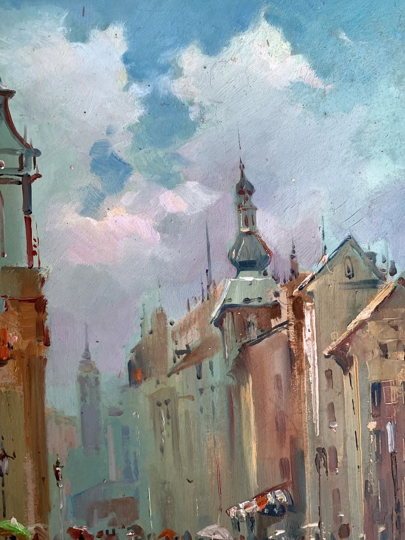 Oil painting Dynamics of urban life Yuriy Suprunchuk - 9