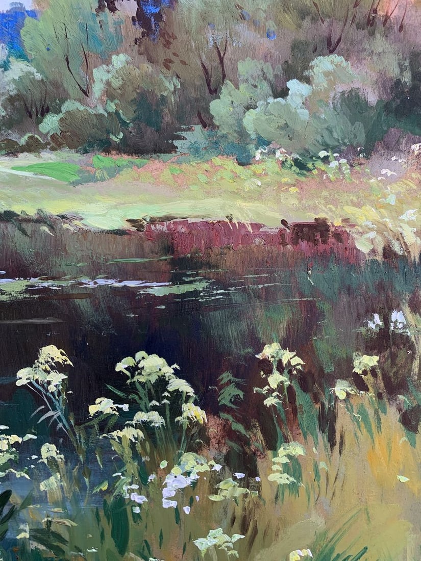 Oil painting River along the forest Yuriy Suprunchuk - 8