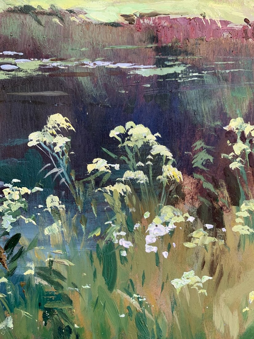 Oil painting River along the forest Yuriy Suprunchuk - 9