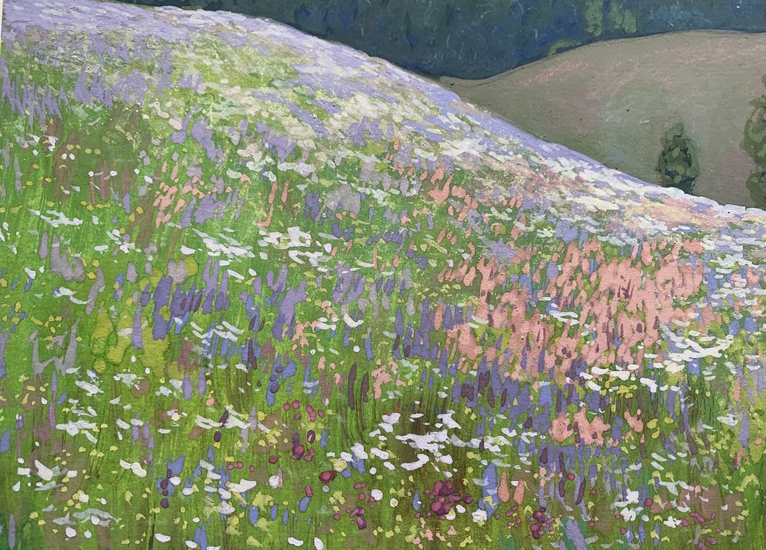 Pastel painting Walking through a flower field IvanTsyupka - 6