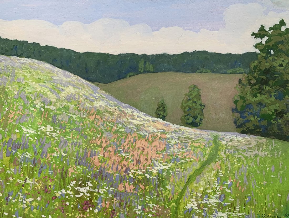 Pastel painting Walking through a flower field IvanTsyupka - 8
