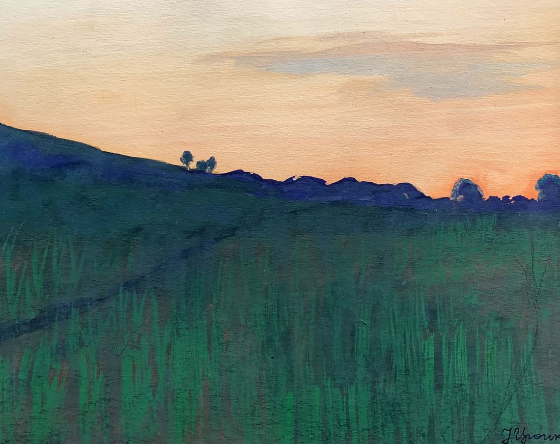 Watercolor painting Sunrise in the mountains Ivan Tsyupka - 3