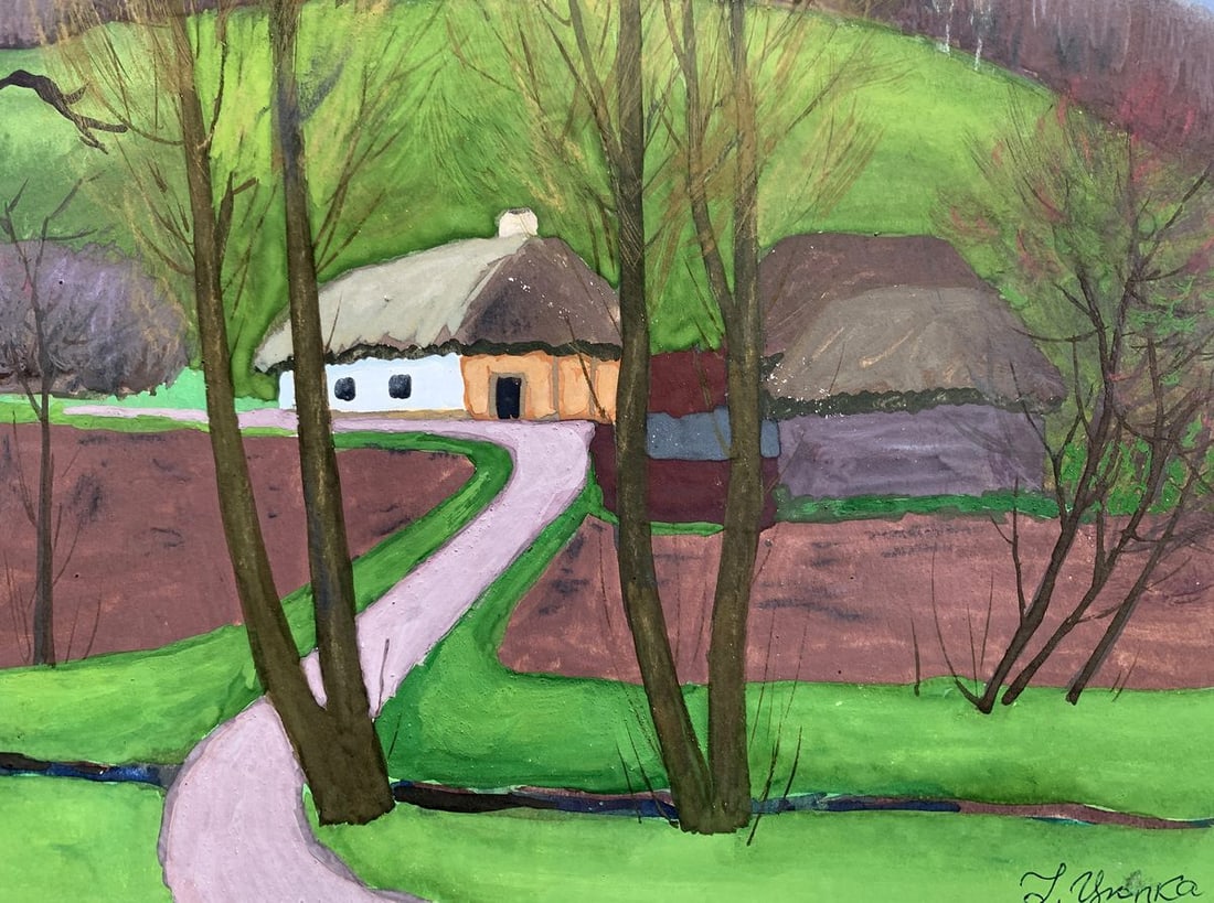 Oil painting Silence in the village Ivan Tsyupka - 4