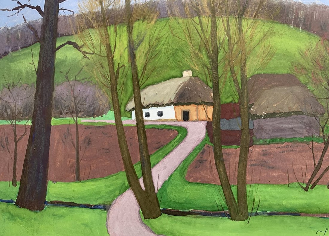 Oil painting Silence in the village Ivan Tsyupka - 5