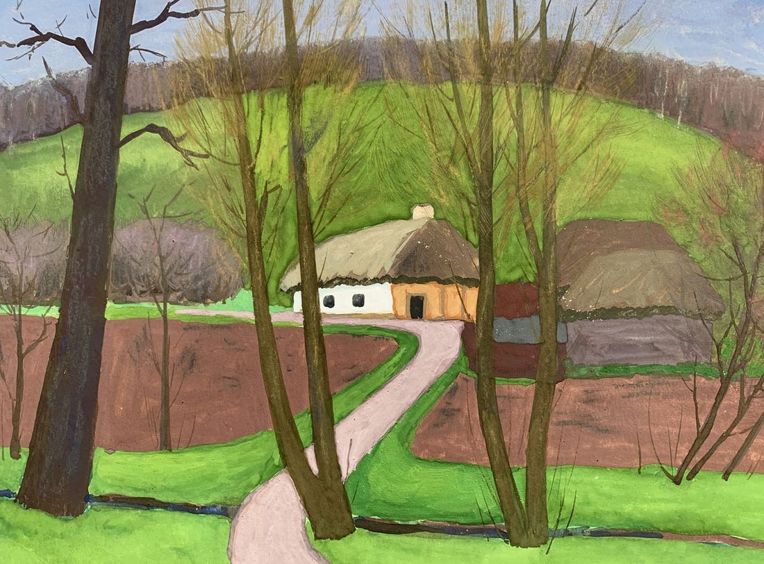 Oil painting Silence in the village Ivan Tsyupka - 6