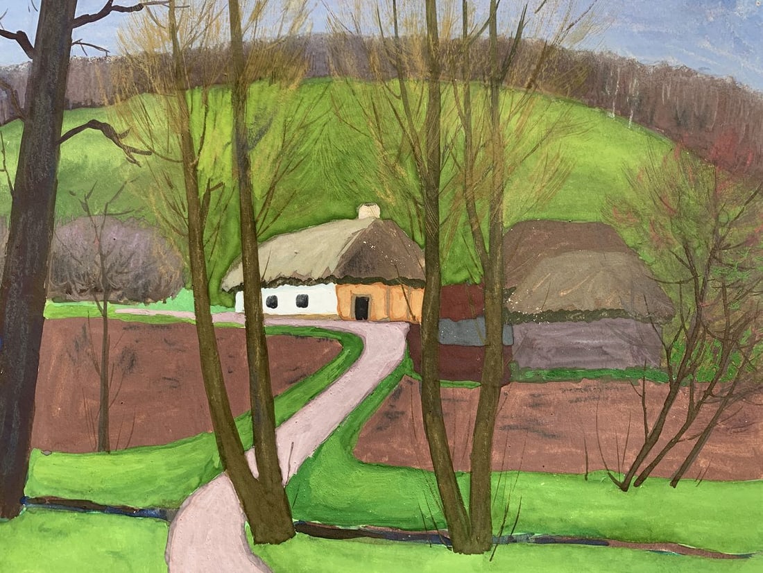 Oil painting Silence in the village Ivan Tsyupka - 7