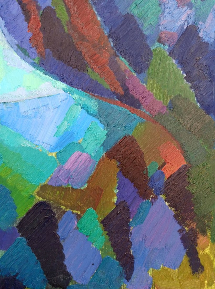 Abstract oil painting Portrait of a girl Peter Dobrev - 13