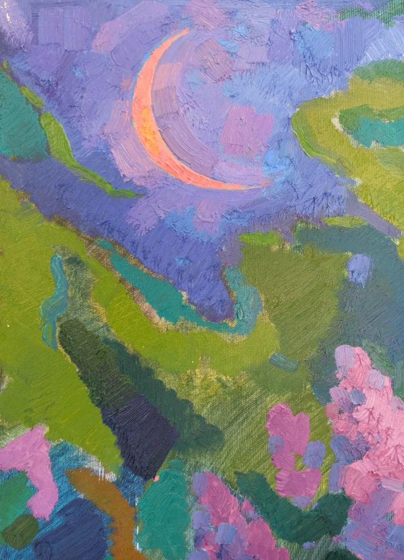 Abstract oil painting Portrait of a girl Peter Dobrev - 2