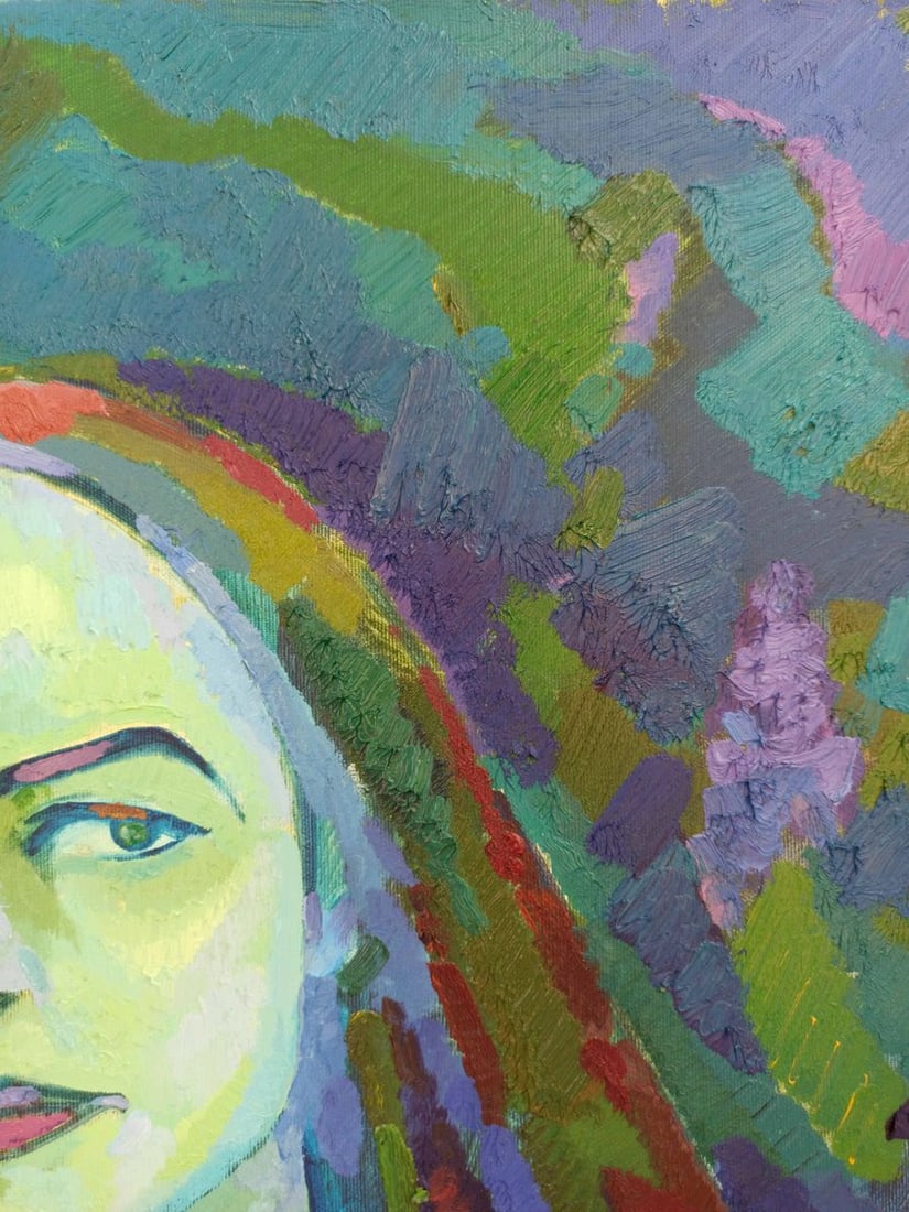 Abstract oil painting Portrait of a girl Peter Dobrev - 4