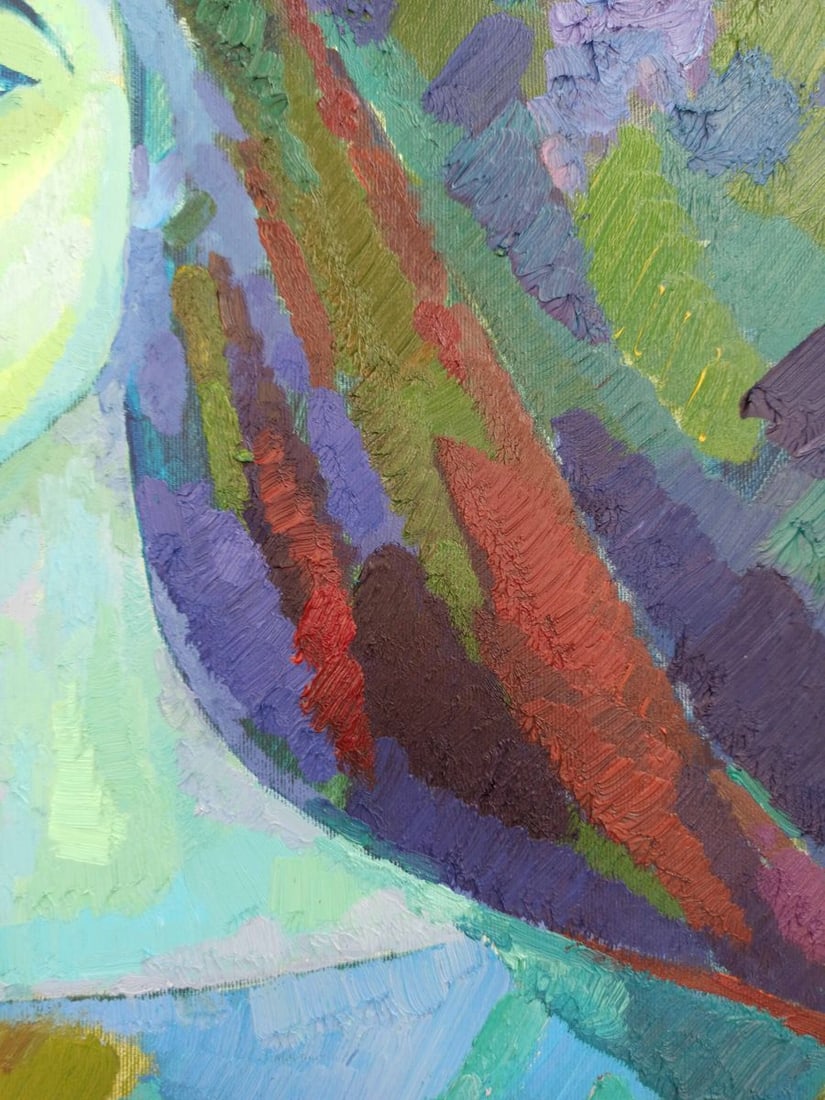 Abstract oil painting Portrait of a girl Peter Dobrev - 8