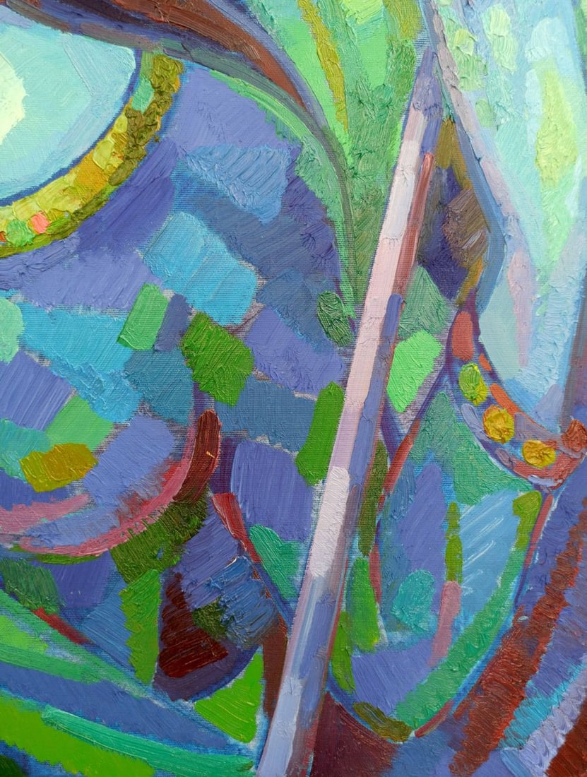 Abstract oil painting Portrait of a girl Peter Dobrev - 10