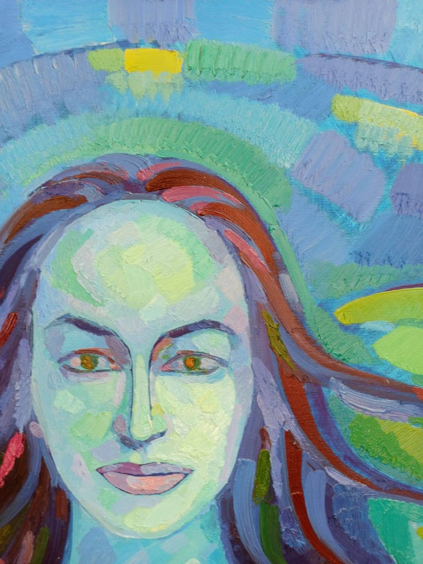 Abstract oil painting Portrait of a girl Peter Dobrev - 3