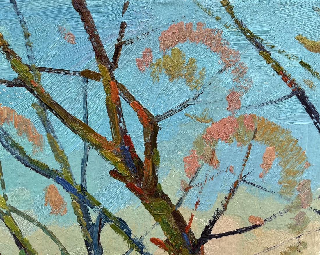 Abstract oil painting autumn coast Peter Dobrev - 4