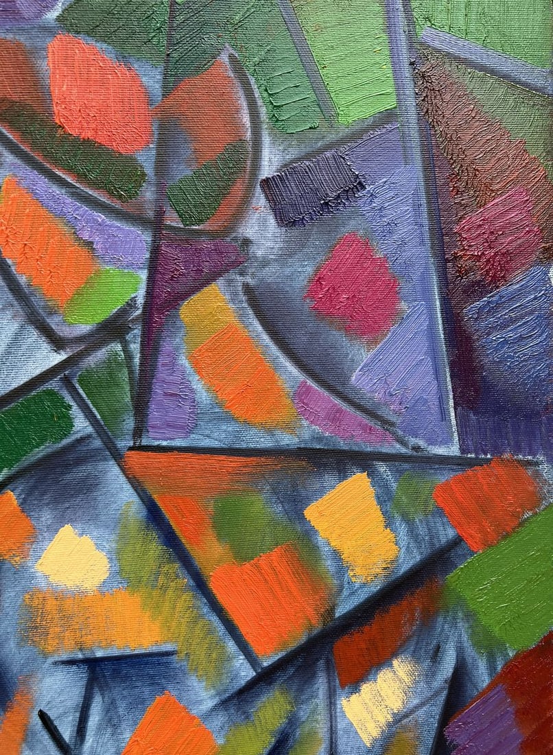 Abstract oil painting two girls Peter Dobrev - 4